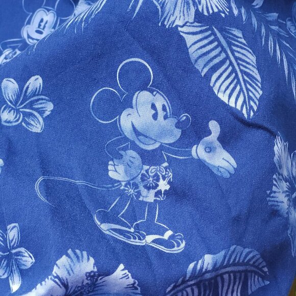 NEW Disney Parks X Tommy Bahama Mini Dress Size Medium Navy Blue Mickey Mouse - Picture 6 of 9